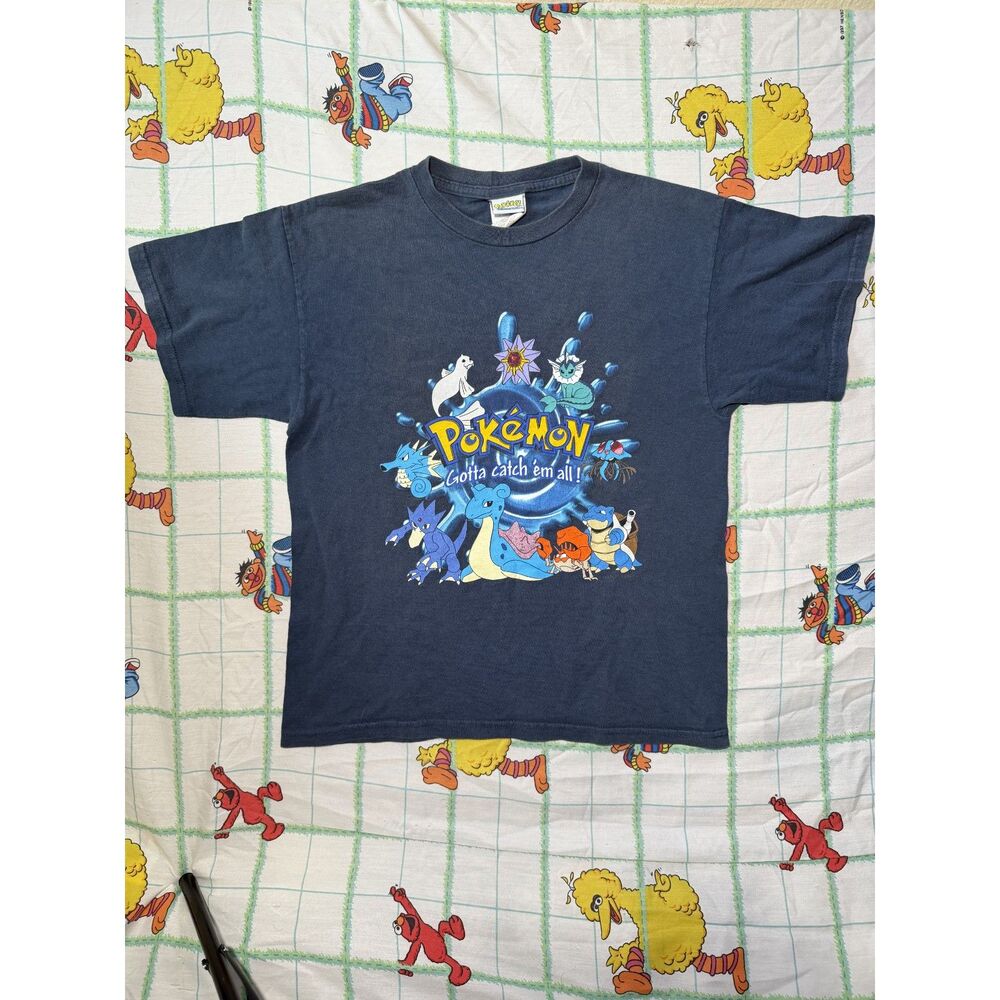 Vintage 1999 Nintendo Pokémon Gotta catch em all t shirt size large 14-16 Blue